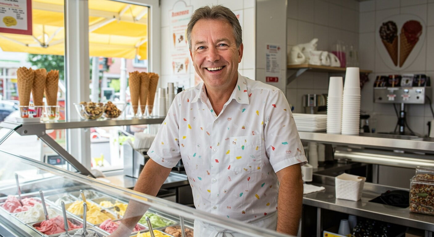 Il gelato viene mangiato da una donna con un cucchiaio da una coppa